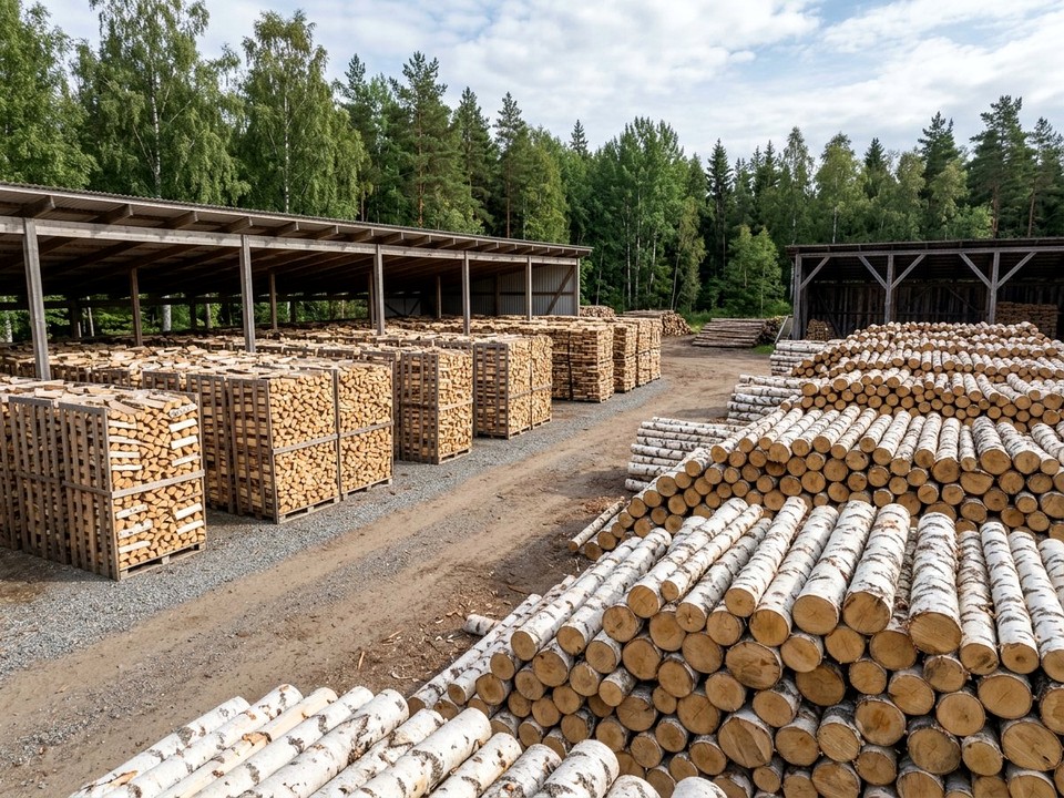 Кругляк берёзовый для распила в Кашире